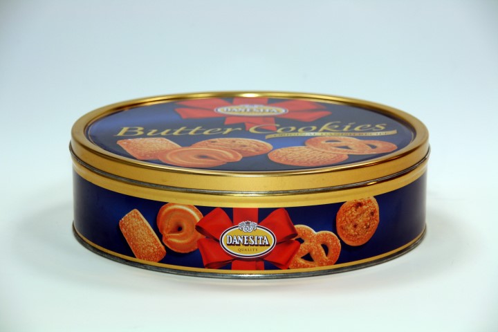 Bo&icirc;tes &agrave; biscuits cylindriques &agrave; couvercle coiffant 500 g & 340 g